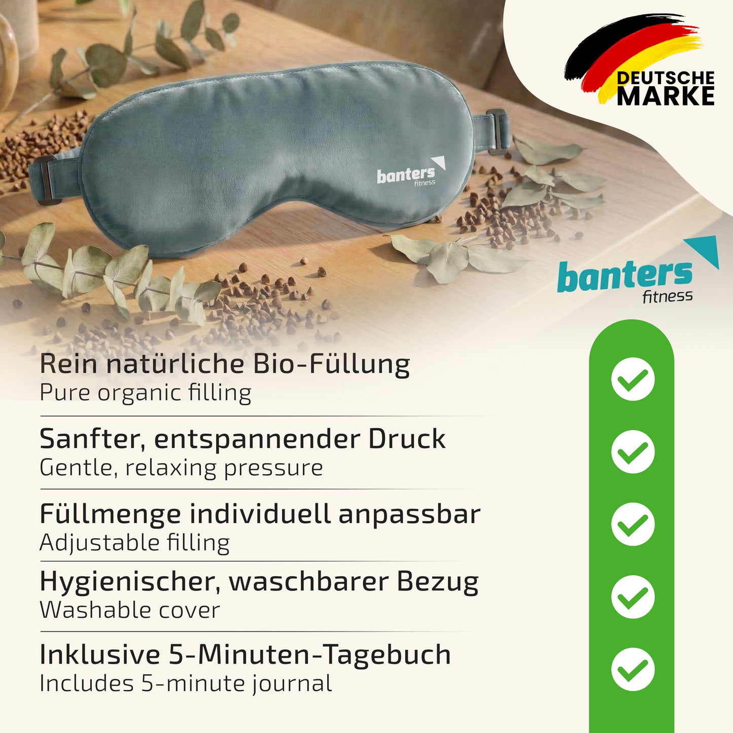 Banters Bio Augenkissen — Lavendel, Eukalyptus oder Cassia