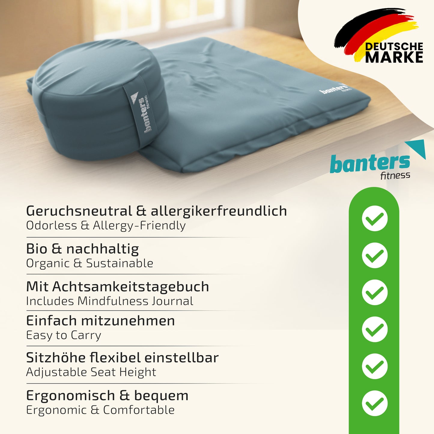 ZABUTON Meditationsmatte — Bio-Baumwolle