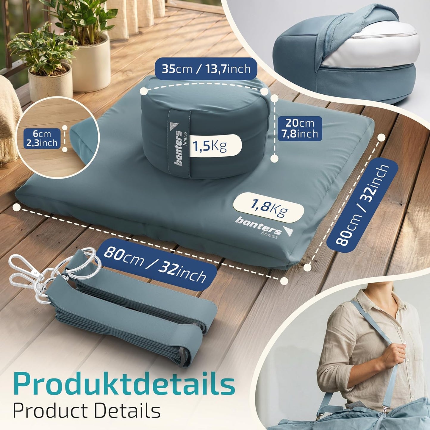 ZABUTON Meditationsmatte — Bio-Baumwolle
