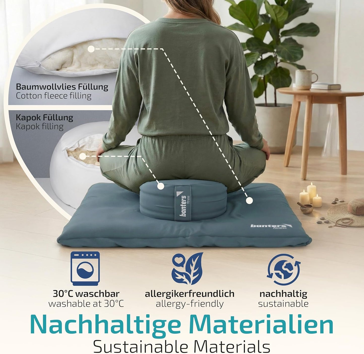 ZABUTON Meditationsmatte — Bio-Baumwolle